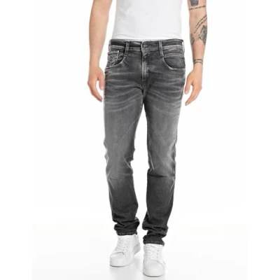 Image of Replay Anbass Pants Slim fit jeans, Men&#039;s, Size: 33x32, Dark grey