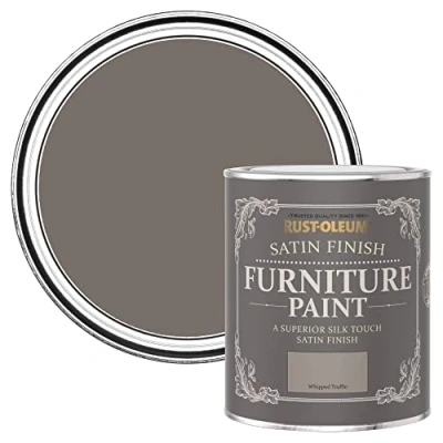Image of Rust Oleum Brown Furniture Paint in Satin Finish Whipped Truffle 750ml