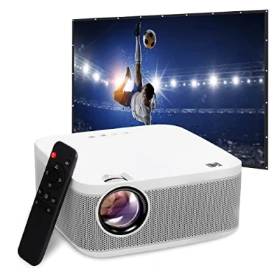 Image of KODAK FLIK X10 Full HD Multimedia Projector Kit 1080p Mini Compact Portable Home Theater System Bundle with 100 Projection Screen, Remote Control, Tripod Stand, HDMI Cable, Hooks &amp; Carry Case