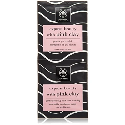 Image of Apivita Face mask with pink clay, gentle cleansing