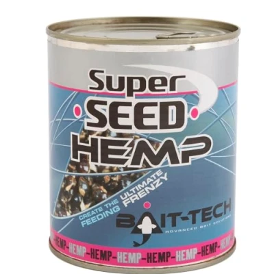 Image of BAIT TECH SUPER SEED HEMP TINNED LOOSE FEED NATURAL CARP FISHING 350g