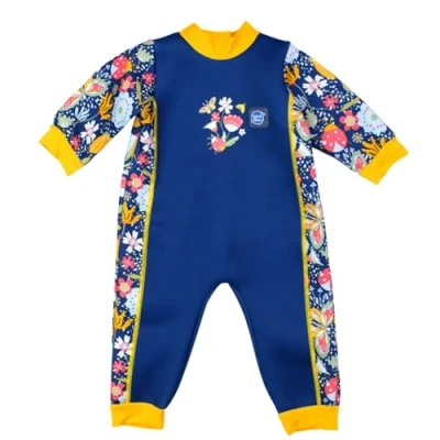 Image of Splash About Warm in One Baby Wetsuit, Garden Delight, 3 6 Months