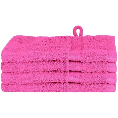 Image of vidaXL Guest Towel 4 pcs Pink 15 x 21 cm Cotton