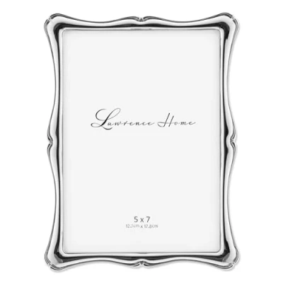 Image of Lawrence Frames 710257 Silver Metal Romance Picture Frame, 5 by 7 Inch,