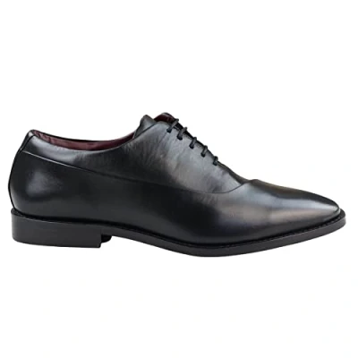 Image of TruClothing Mens Laced Real Leather Derby Shoes Smart Formal Classic Black Brown 10 UK