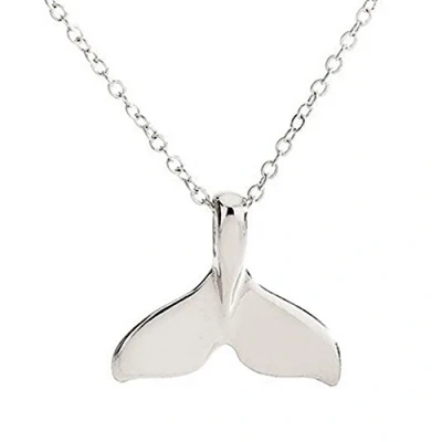 Image of Gemini_mall 925 Silver Plated Whale Tail Charm Fish Pendant Necklace for Women Jewelry Gift (Whale Silver)