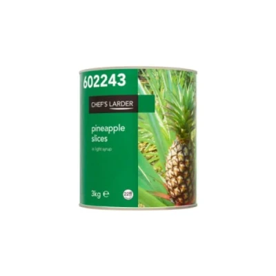 Image of Chef&#039;s Larder Pineapple Slices in Light Syrup 3kg x 6