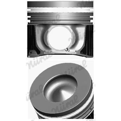 Image of 059107065BJ, 05910765AS piston NÜRAL 87 434300 00 83mm with cooling duct, ring carrier AUDI: A4 B6/B7 Convertible