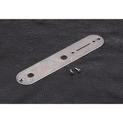 Image of Gotoh Telecaster Control Plate Relic/Aged Chrome Finish