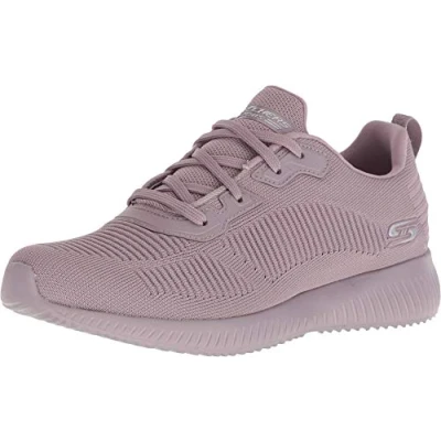 Image of Skechers Women&#039;s Bobs Squad Tough Talk Sneakers, Purple Mauve Engineered Knit Mve, 4 UK