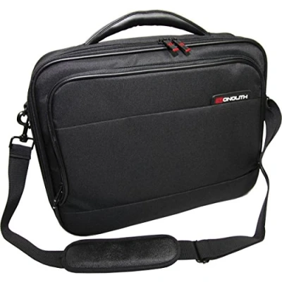 Image of Monolith New Nylon Computer Case with Organiser and Document Pocket PU Trim for 17.4 inch Black Ref 2342