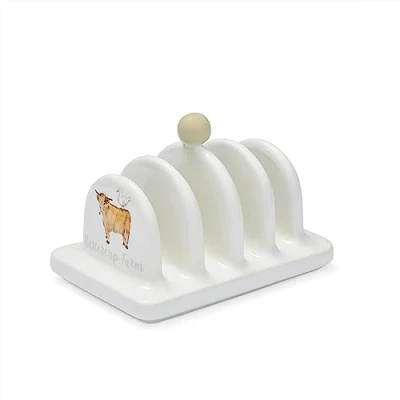 Image of Cooksmart British Designed Ceramic Toast Rack Holder Perfect for Breakfast Racks All Types of Kitchens Buttercup Farm
