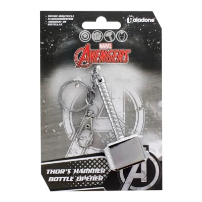 Image of Official Marvel Avengers Thor&#039;s Hammer Bottle Opener Keyring Keychain,2 x 3 7 cm