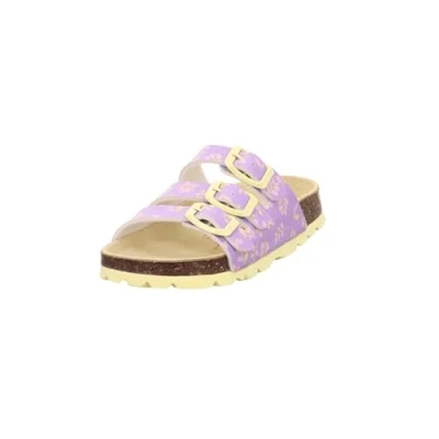 Image of Superfit Girl&#039;s Fussbettpantoffel Mule, Purple Yellow 8520, 8 UK Child