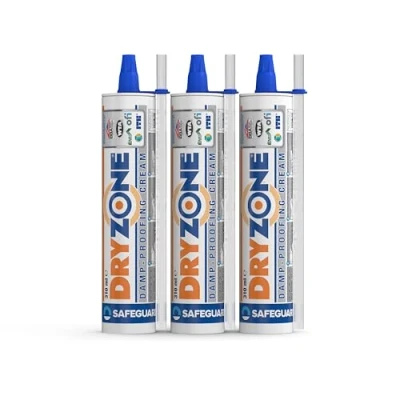 Image of Dryzone damp Proofing cream (DPC) 310 x (3Pack) High strength Injection for rising treatment. BBA &amp; WTA Approved