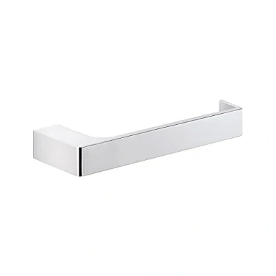 Image of Gedy G Kuala Lumpur Toilet Paper Roll Holder, Chrome Color, Components Made of Cromall, Brass and Glass, 2 Year Warranty, Measures 2.5 x 17.5 6.6 CM Weight 0.25 kg, Design R&amp;D, Chrome, Unique