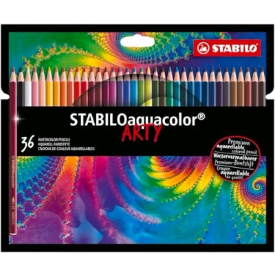 Image of Aquarellable Colouring Pencil STABILOaquacolor ARTY Pack of 36 Assorted Colours