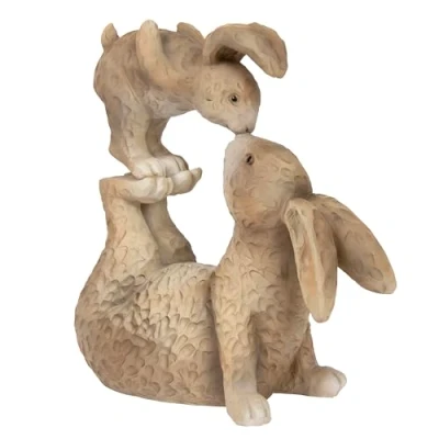 Image of Lesser &amp; Pavey Hatty Harry Kissing Hares Figurine For Home Office Decor Ornaments Gift Women Men Indoor Outdoor Living Room