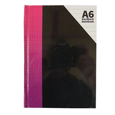 Image of A6 Hard Cover Pocket Notebook Patterned Spine Pack of 2 Size 5.8&#039; x 4.1&#039;