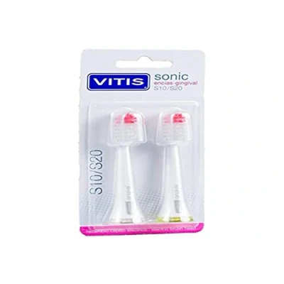 Image of Vitis, Replacement Electric Brush Sonic S10/S20 Gingival Standard, Black, 2 Unit, 1