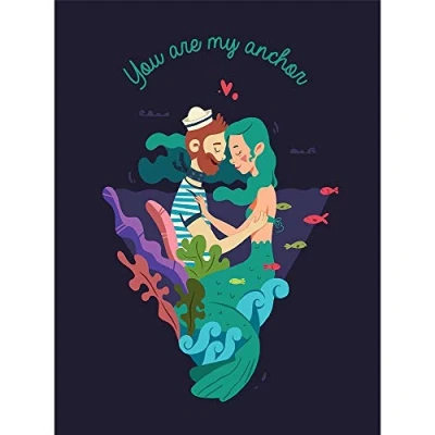 Image of Wee Blue Coo You Are My Anchor Love Unframed Wall Art Print Poster Home Decor Premium