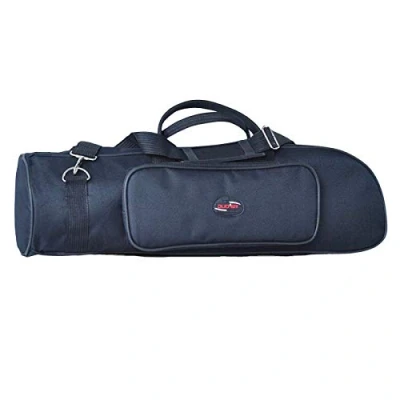 Image of Easnea Professional Trumpet Gig Bag 600D Water resistant Oxford Cloth Soft Carrying Case Foam Cotton Padded with Adjustable Shoulder Strap 4 Colors Black