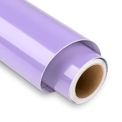 Image of Light Purple Permanent Vinyl for Cricut 12&quot; x 5FT Roll, Outdoor Self Adhesive Roll Decor Sticker, Party Decoration