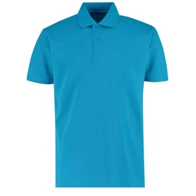 Image of Kustom Kit Mens Short Sleeve Polo Shirts, Turquoise, Large. KK422