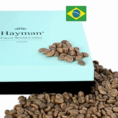 Image of Hayman Coffee, Brazilian Coffee Cup of Excellence®* Award Winner, Green Beans to Roast with Roaster Machine, 100 Grams/3.5 Ounces (Pack 1)
