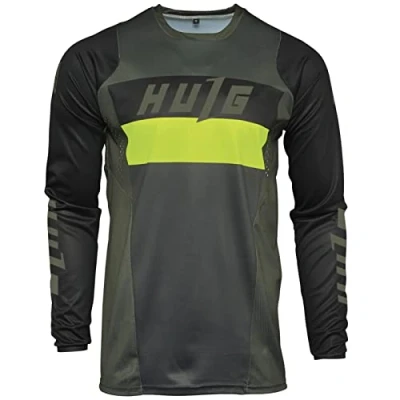 Image of HULG Mens Bike,Men&#039;s MTB Long Sleeve Jersey,Cycling Jersey Men&#039;s Mountain Bike Motocross T Shirt Bicycle Wear (Style 08,XXS)