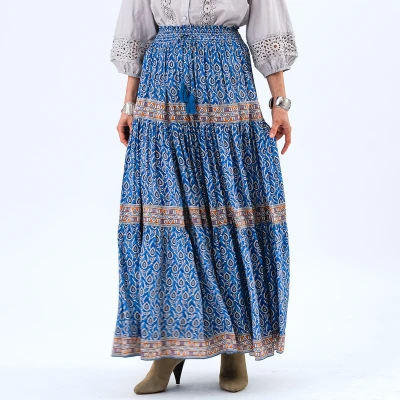 Image of Lollys Laundry Diamond Crepe de Chine Maxi Skirt L