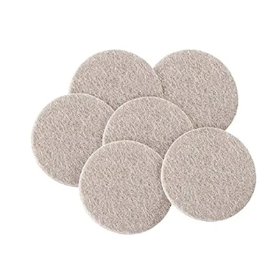 Image of The Home Fusion Company Sheet Of 8 Furniture Felt Pad Wood Floor Protectors 32mm x 4mm Wooden Laminate