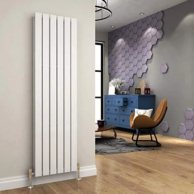 Image of ELEGANT 1600 x 452 mm Designer Vertical Column Radiator White Double Flat Panel