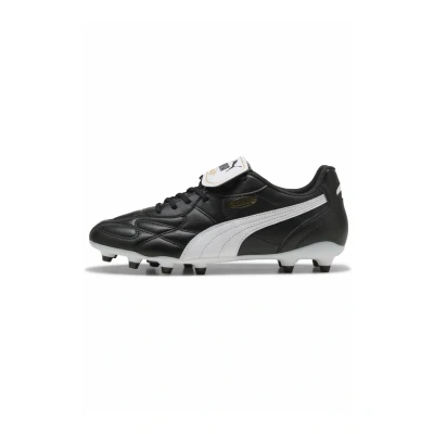 Image of PUMA Unisex King TOP FG/AG Soccer Shoe, Black White Gold, 13 UK