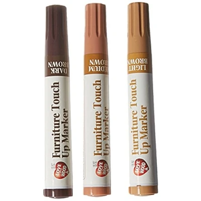 Image of Pack Of 3 Magic Wood Furniture Touch Up Repair Markers Pens Light Dark Medium