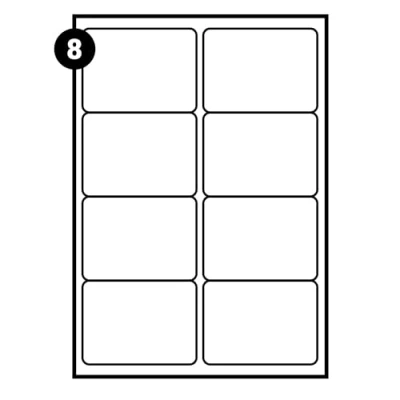 Image of 8 Labels PER A4 Sheet, 250 Sheets 2000 in Total, Self Adhesive Address Mailing Labels, L7165 Compatible with Inkjet and Laser Printers Permanent (8 Sheet (250 Sheets)