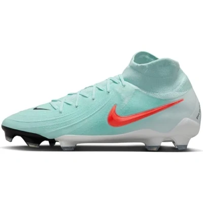 Image of Nike Performance Phantom LUNA II PRO FG Moulded stud football boots, Men&#039;s, Size: 9.5, Mint/atomic red/off noir Textile/synthetics
