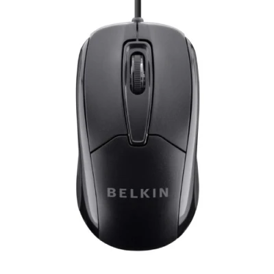 Image of Belkin 3 Button Wired USB Optical Mouse with 5 Foot Cord, Compatible PCs, Macs, Desktops and Laptops