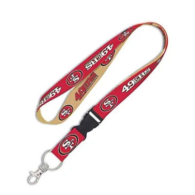 Image of WinCraft NFL San Francisco 49ers Lanyard with Detachable Buckle, 3/4&quot;