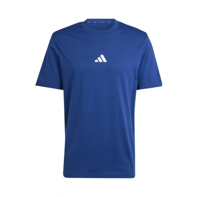 Image of adidas Men&#039;s Essentials Small Logo Single Jersey TEE, Dark Blue/White, XS