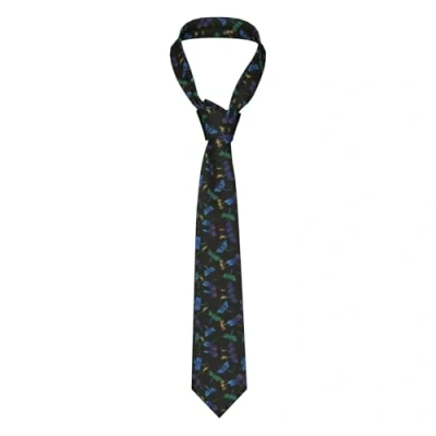 Image of HAHAFU Dragonfly Classic Men&#039;S Neckties,Silk Men Ties,Formal Printed Neckties For Party Work Business Wedding