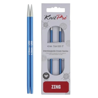 Image of KnitPro KP47503 Zing: Knitting Pins: Circular: Interchangeable: Normal: Aluminium, Multi Colour, 4mm