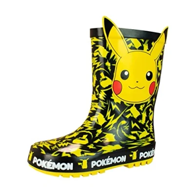 Image of Pokemon Kids Wellington Boots Pikachu Yellow 1, Red,1 UK