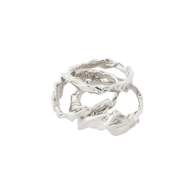Image of Pilgrim Storm SET Ring silvercoloured, Size: One Size, Silver coloured