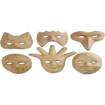 Image of Medium masks, H: 12 21 cm, 6asstd