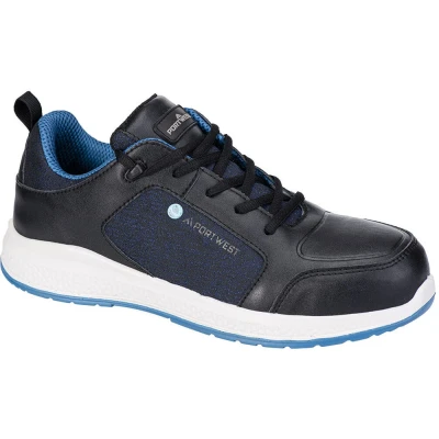 Image of Portwest FX2 Eco Composite Trainer S3S SR Black/Blue UK 8 EU 42