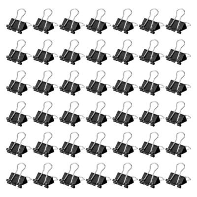 Image of M&amp;G Binder Clips 15mm/0.6 Inch, 2 Set Small Paper Clip Bag Pocket Office Supplies for Organizing Documents and Papers, Black