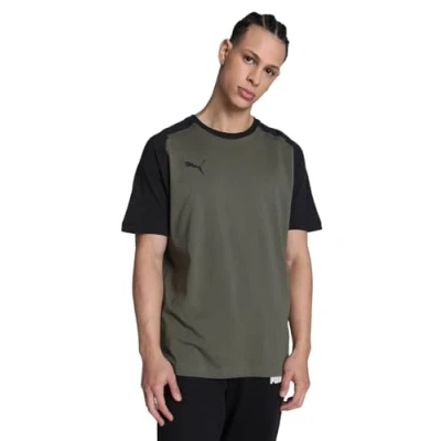 Image of PUMA Men&#039;s Teamcup Casuals Tee, Green Moss, XXL EU