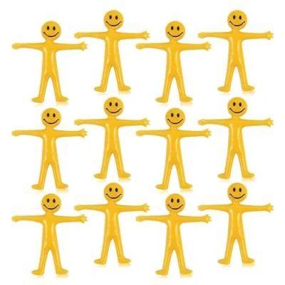 Image of G4GADGET 24 Stretchy Little Men Party 5cm Bag Fillers Wedding Kids Toy Pinata