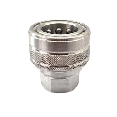 Image of High Flow Stainless Steel Pressure Washer Jet Wash Quick Release Couplings 1/2&quot; BSP (Female Coupler)